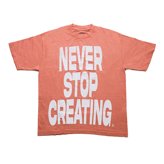 Never Stop Creating Tee - Coral