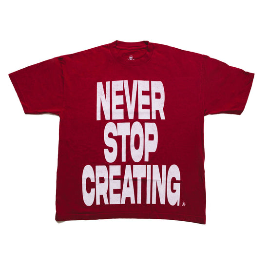 Never Stop Creating Tee - Dark Red