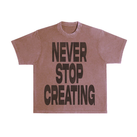 Never Stop Creating Tee - Rose Quartz