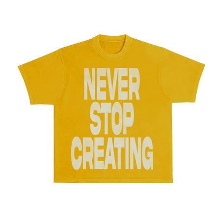 Never Stop Creating Tee - Spectra Yellow